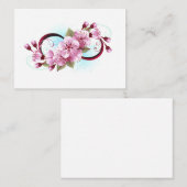 Oneindigheid met Kersenbloesem Bloemen Afsprakenkaartje (Voorkant / Achterkant)