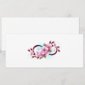 Oneindigheid met kersenbloesem bloemen feestdagenkaart (Voorkant / Achterkant)