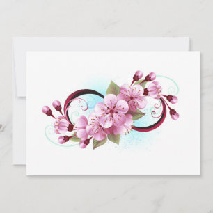 Oneindigheid met Kersenbloesem Bloemen Kaart
