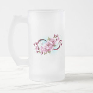 Oneindigheid met Kersenbloesem Bloemen Matglas Bierpul