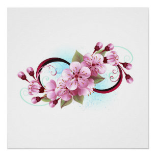 Oneindigheid met Kersenbloesem Bloemen Perfect Poster