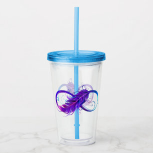 Oneindigheid met Paarse doezelaar Acryl Drinkbeker
