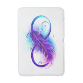 Oneindigheid met Paarse doezelaar Badmat (Voorkant Verticaal)