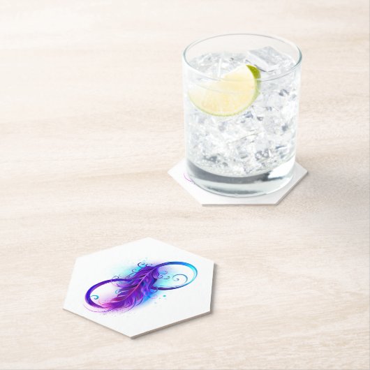 Oneindigheid met Paarse doezelaar Kartonnen Onderzetters (Insitu)