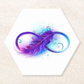 Oneindigheid met Paarse doezelaar Kartonnen Onderzetters (Voorkant)