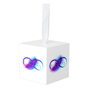 Oneindigheid met Paarse doezelaar Kubus Ornament