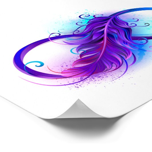 Oneindigheid met Paarse doezelaar Poster (Hoek)