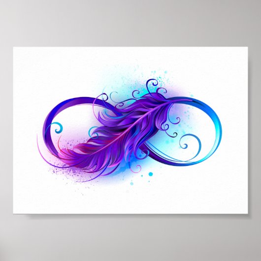 Oneindigheid met Paarse doezelaar Poster (Voorkant)