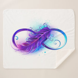 Oneindigheid met Paarse doezelaar Sherpa Deken