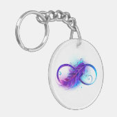Oneindigheid met Paarse doezelaar Sleutelhanger (Voorkant Links)