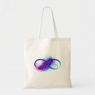 Oneindigheid met Paarse doezelaar Tote Bag