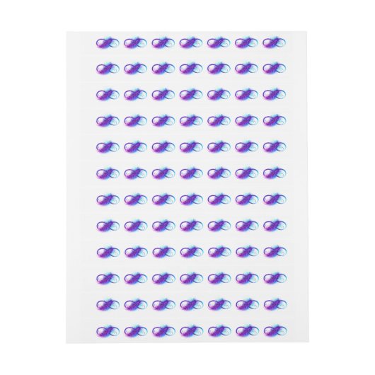 Oneindigheid met paarse veer (Vel)