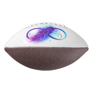 Oneindigheid met paarse veer american football