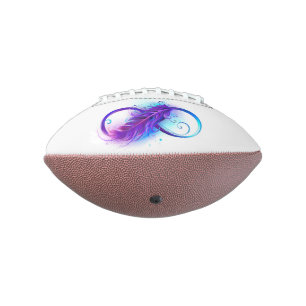Oneindigheid met paarse veer american football