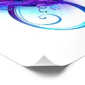 Oneindigheid met paarse veer foto afdruk (Hoek)