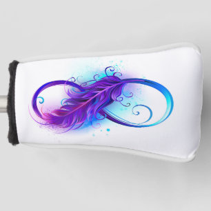 Oneindigheid met paarse veer golfheadcover
