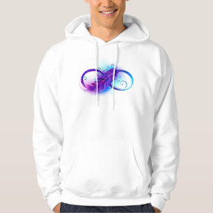 Oneindigheid met paarse veer hoodie