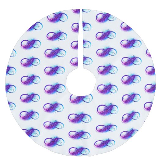 Oneindigheid met paarse veer kerstboom rok (Voorkant)