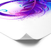 Oneindigheid met paarse veer poster (Hoek)