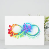 Oneindigheid met regenboogkwal aankondiging (Staand voorkant)