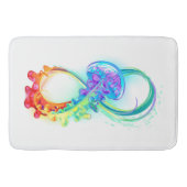 Oneindigheid met regenboogkwal badmat (Voorkant)