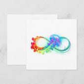 Oneindigheid met regenboogkwal bedankkaart (Voorkant / Achterkant)