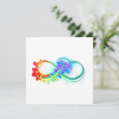 Oneindigheid met regenboogkwal bedankkaart (Staand voorkant)