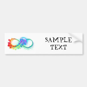 Oneindigheid met regenboogkwal bumpersticker