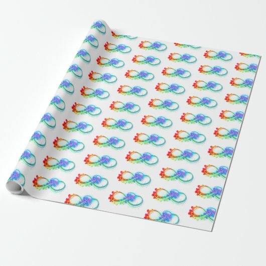 Oneindigheid met regenboogkwal cadeaupapier (Uitgerold)