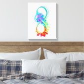 Oneindigheid met regenboogkwal canvas afdruk (Insitu (Slaapkamer))