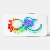 Oneindigheid met regenboogkwal Case-Mate iPhone case (Achterkant (horizontaal))