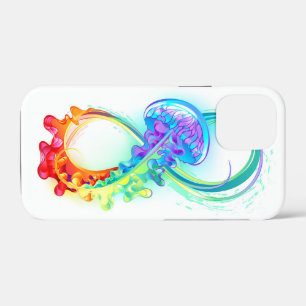 Oneindigheid met regenboogkwal iPhone 12 mini hoesje