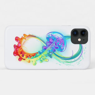 Oneindigheid met regenboogkwal iPhone 11 hoesje