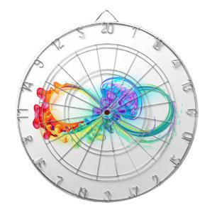 Oneindigheid met regenboogkwal dartbord