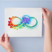 Oneindigheid met regenboogkwal flyer (Hand)