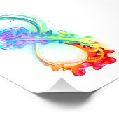 Oneindigheid met regenboogkwal foto afdruk (Hoek)