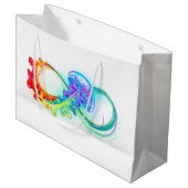 Oneindigheid met regenboogkwal groot cadeauzakje (Voorkant Gekanteld)