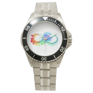 Oneindigheid met regenboogkwal horloge