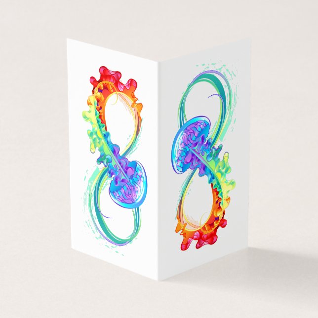 Oneindigheid met regenboogkwal kaart (Buitenkant)