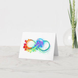 Oneindigheid met regenboogkwal kaart