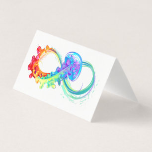 Oneindigheid met regenboogkwal kaart
