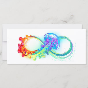 Oneindigheid met regenboogkwal kaart
