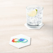 Oneindigheid met regenboogkwal kartonnen onderzetters (Insitu)