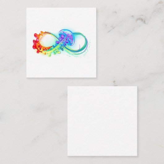 Oneindigheid met regenboogkwal kortingskaartje (Voorkant / Achterkant)