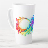 Oneindigheid met regenboogkwal latte mok (Linkerhoek)