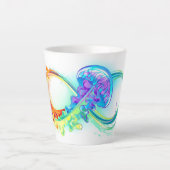Oneindigheid met regenboogkwal latte mok (Voorkant)