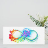 Oneindigheid met regenboogkwal menu (Staand voorkant)