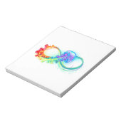 Oneindigheid met regenboogkwal notitieblok (Gedraaid)