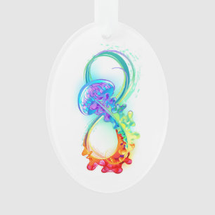 Oneindigheid met regenboogkwal ornament