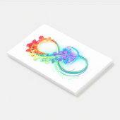Oneindigheid met regenboogkwal post-it® notes (Schuin)